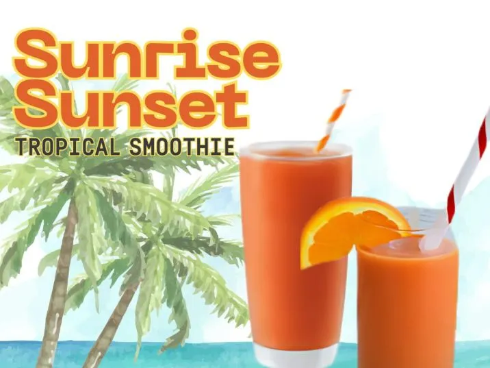 Sunrise Sunset Tropical Smoothie Ingredients | Calories 2 sunrise sunset tropical smoothie